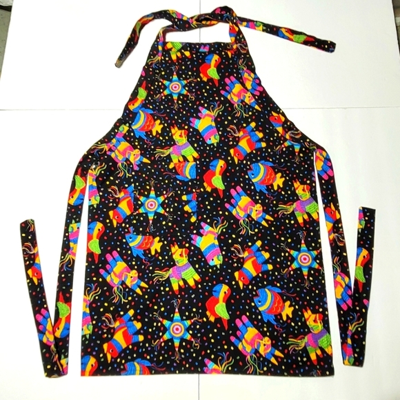 Chefs Apron Festive Madi Gras Carnival Colors - Picture 2 of 3